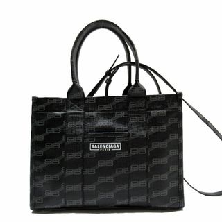 バレンシアガ(Balenciaga)のバレンシアガ BALENCIAGA ハンドバッグ ショルダーバッグ ハードウェア スモールトート PVC ブラック/グレー レディース 送料無料【中古】 w0393j(ハンドバッグ)