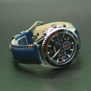 ♦即購入OK♦ 新品 スポーツ レザー 腕時計 ブルー 青 30m 防水(腕時計(アナログ))