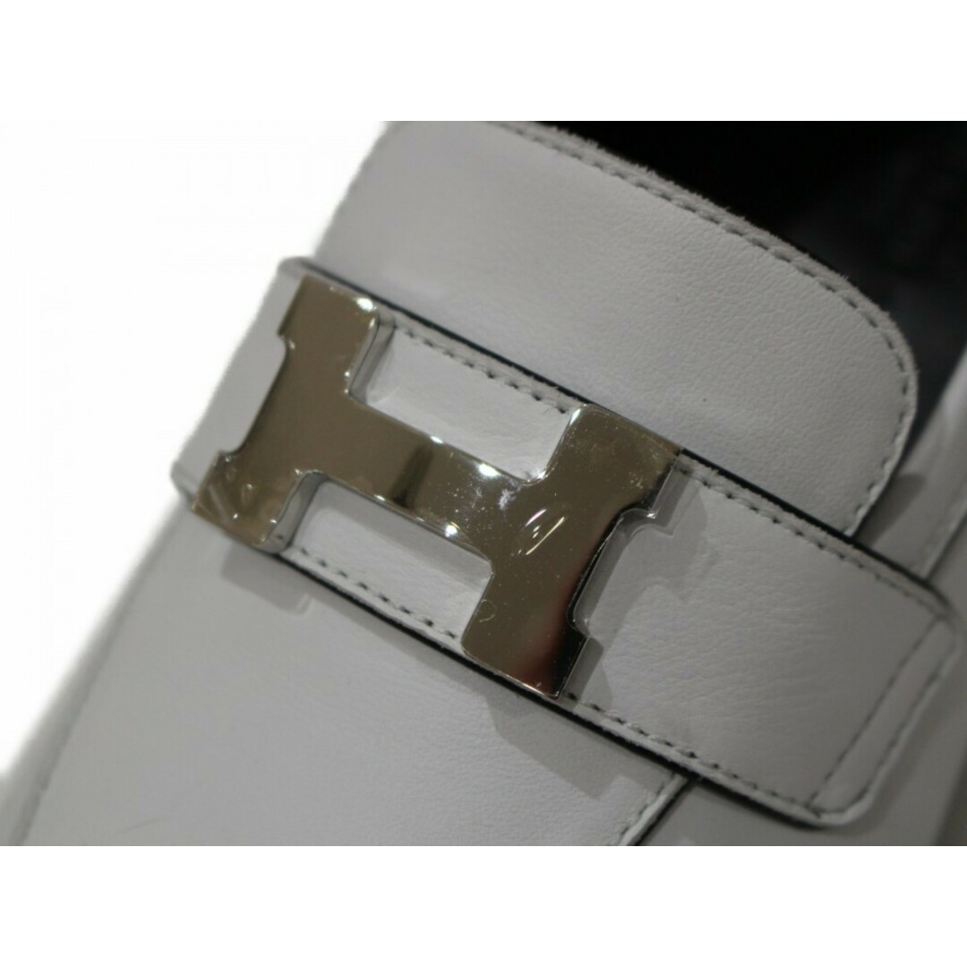 HERMES 禁じ エルメス モカシン ロワイヤル 35ハーフ シルバー HERMES 禁じ エルメス モカシン ロワイヤル 35ハーフ シルバー