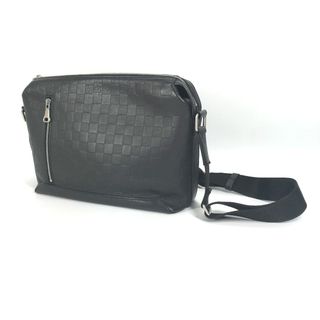 ルイヴィトン(LOUIS VUITTON)のルイヴィトン LOUIS VUITTON ディスカバリー メッセンジャーPM N42415 ダミエアンフィニ 斜め掛け ショルダーバッグ ダミエアンフィニレザー オニキス ブラック(ショルダーバッグ)