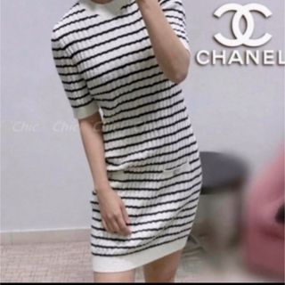 CHANEL - CHANEL シャネル　ボーダーワンピース　サイズ36 新品