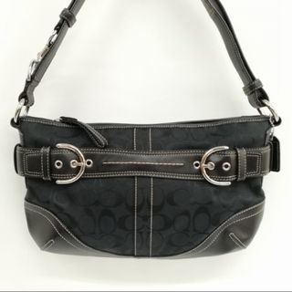 コーチ(COACH)のF07077 シグネチャー ハンドバッグ ショルダーバッグ 2WAY ブラック(ハンドバッグ)