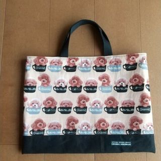 【ハンドメイド】レッスンバッグ  絵本入れバック カップ犬 トイプードル 鞄