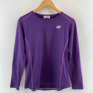 ヨネックス(YONEX)のYONEX ヨネックス レディース Tシャツ　長袖カットソー　ロゴプリント　紫(カットソー(長袖/七分))