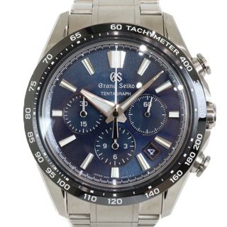 グランドセイコー(Grand Seiko)の【ギャラ有】Grand Seiko　グランドセイコー　エボリューション9コレクション　SLGC001　9SC5-00A0　メカニカル　自動巻き　デイト　クロノグラフ　ブライトチタン　ブルー　メンズ　ギフト　プレゼント包装可　ウォッチ　腕時計【中古】松前R56号店(腕時計(アナログ))