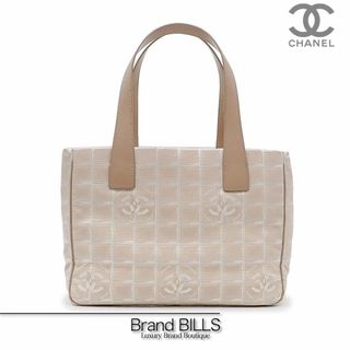 シャネル(CHANEL)の未使用品 シャネル ニュートラベルライン トートPM トートバッグ ハンドバッグ A20457 ナイロンジャガード レザー ベージュ ゴールド金具 8番台(ハンドバッグ)