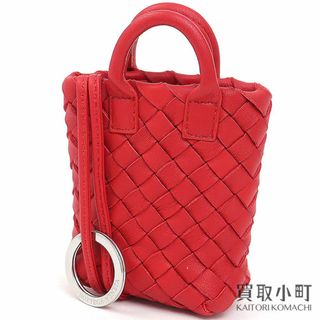 ボッテガヴェネタ(Bottega Veneta)のボッテガヴェネタ【BOTTEGA VENETA】イントレチャート バッグモチーフ キーリング付き バッグチャーム (キーホルダー)