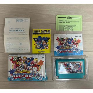 カプコン(CAPCOM)の箱　ソフト有り　ワイリー&ライトのロックボード　ファミコン(家庭用ゲームソフト)