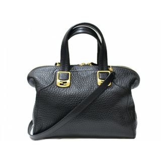 フェンディ(FENDI)の【布袋あり】FENDI　フェンディ　カメレオン 2WAYショルダーバッグ　8BL114　ハンドバッグ　レザー　ブラック　シンプル　レディス　ギフト　プレゼント包装可【中古】松前R56号店(メッセンジャーバッグ)