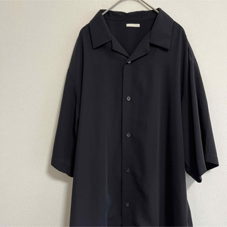 ジーユー(GU)のGU オープンカラー 半袖 ブラックLサイズ(シャツ)