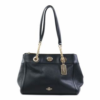 コーチ(COACH)のコーチ COACH ショルダーバッグ レザー ブラック レディース 送料無料【中古】 r10029k(ショルダーバッグ)