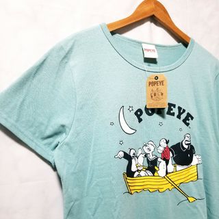 POPEYE　ポパイ　新品　Tシャツ  半袖　オリーブ　レディース　XL　薄い緑(Tシャツ(半袖/袖なし))