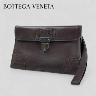 ボッテガヴェネタ(Bottega Veneta)の■ボッテガ ヴェネタ■イントレチャート クラッチバック セカンドバック ブラウン(セカンドバッグ/クラッチバッグ)