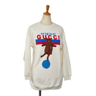 Gucci - 美品 グッチ ベアー クマ 熊 ワッペン プリント スウェット トレーナー サイズ：10 コットン レディース GUCCI 【1-0150762】