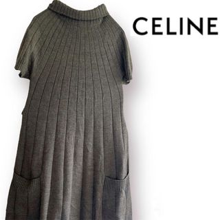 【極美品】CELINE ニットワンピース Aライン カシミヤ混 マイケルコース期