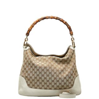 グッチ(Gucci)のグッチ GGキャンバス バンブー ハンドバッグ ショルダーバッグ 2WAY 282315 キャンバス レディース GUCCI 【1-0151991】(ショルダーバッグ)