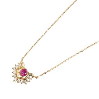 K18YG イエローゴールド ペンダントネックレス ルビー 0.30ct ダイヤ 0.16ct 【1-0153139】(ネックレス)