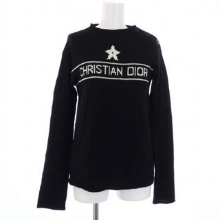 クリスチャンディオール(Christian Dior)のクリスチャンディオール カシミヤ スター ロゴ ニット セーター I40 黒(ニット/セーター)