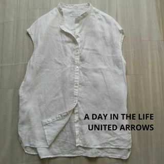 ユナイテッドアローズ(UNITED ARROWS)のa day in the life　フレンチススリーブ リネンブラウス(シャツ/ブラウス(半袖/袖なし))