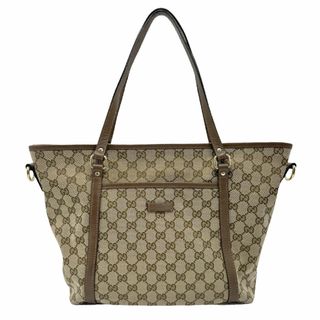 Gucci - グッチ GUCCI ハンドバッグ GGキャンバス ブラウン ユニセックス 388929 送料無料【中古】 z1157