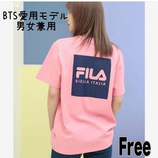 FILA - 男女兼用[フィラ] 半袖Tシャツ BTS着用モデル 綿100% 厚手 Free