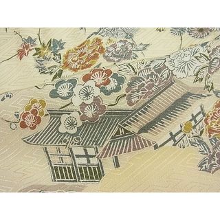 平和屋1■上質な小紋　雲重ね風景花文　逸品　CAAB3047ut(着物)