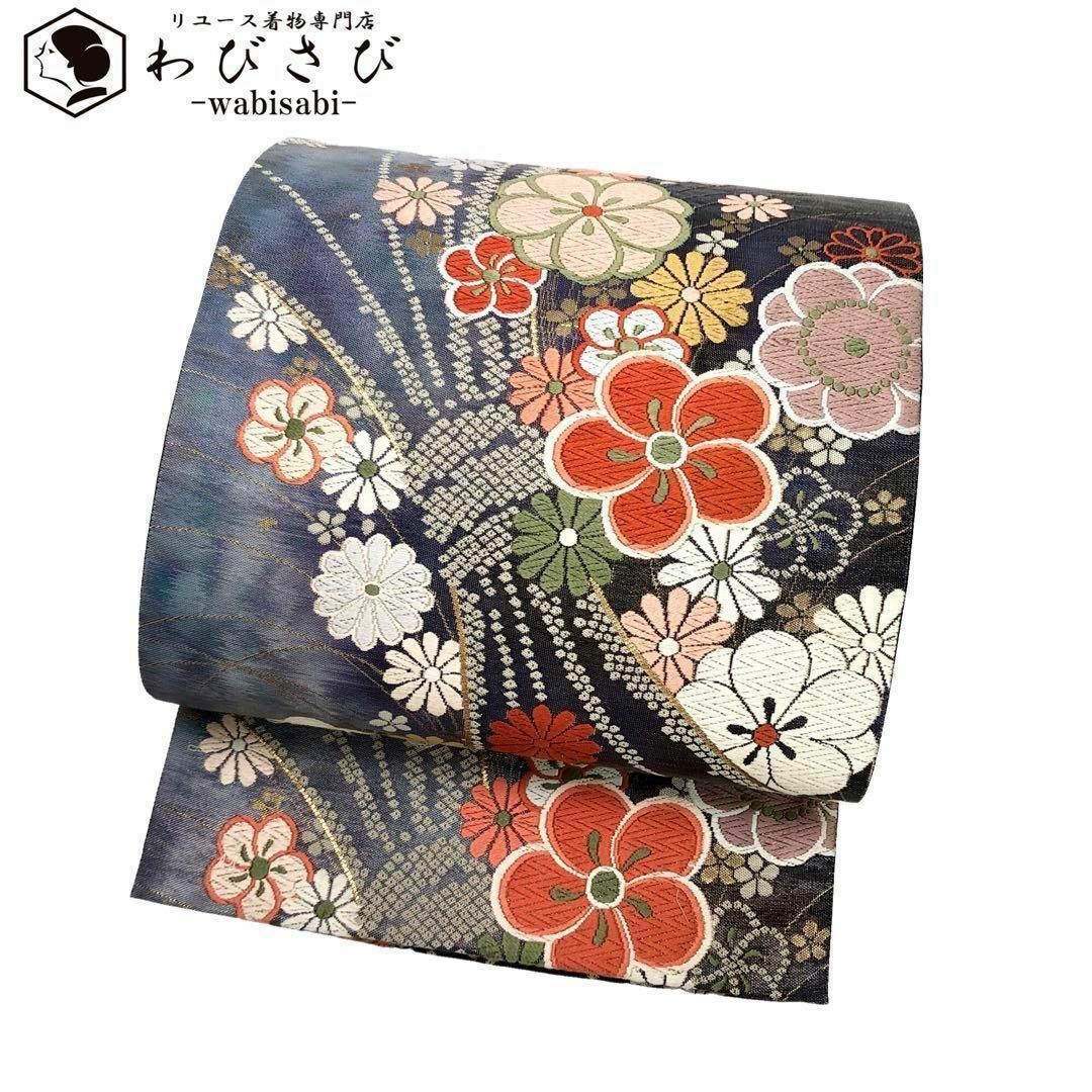 袋帯 鮮やかな花柄模様 菊 梅 暈し 振袖 O-2909 袋帯 鮮やかな花柄模様 菊 梅 暈し 振袖 O-2909