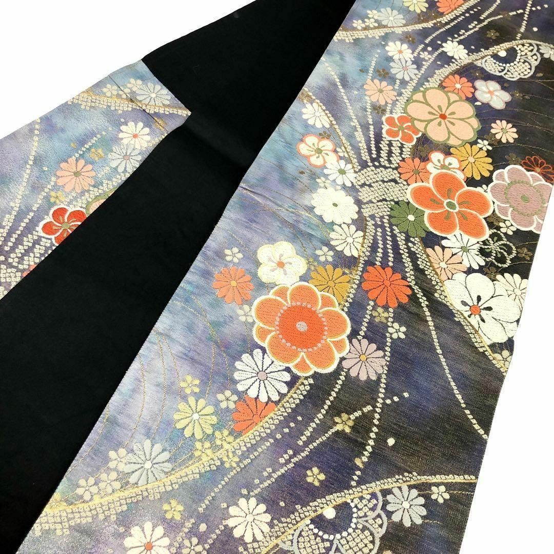袋帯 鮮やかな花柄模様 菊 梅 暈し 振袖 O-2909 袋帯 鮮やかな花柄模様 菊 梅 暈し 振袖 O-2909