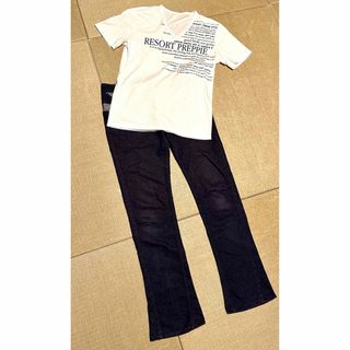 ニコルクラブフォーメン(NICOLE CLUB FOR MEN)のnicole ニコル ジーンズ & 半袖Tシャツ セット(デニム/ジーンズ)