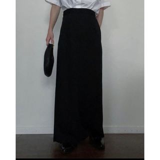 digne little a line skirt 黒 0サイズ(ロングスカート)