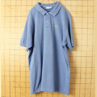 ラコステ(LACOSTE)の70s80s フランス製 フレンチラコステ半袖 ポロシャツ ネイビーL ss14(ポロシャツ)