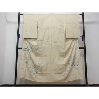 平和屋1■夏物　訪問着　紗　駒刺繍　草花文　逸品　CAAC9563ua(着物)