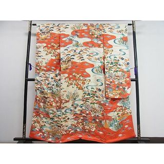 平和屋1■豪華振袖　流水風景花文　金彩　逸品　CAAB2912ut(振袖)