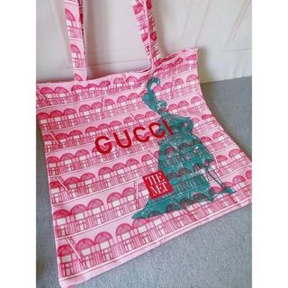 グッチ(Gucci)のGUCCI グッチ　トートバッグ　エコバッグ　ノベルティ　ピンク(エコバッグ)