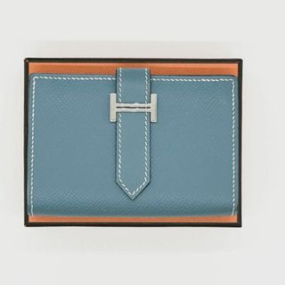 エルメス(Hermes)の✨未使用に近い✨　エルメス　ベアン　ミニ　エトゥープ　シルバー金具　◻︎O刻印(コインケース)