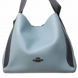 COACH - コーチ ハドリーホーボー カラーブロック トートバッグ レザー 水色