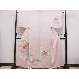 平和屋1■訪問着　地紙草花文　金彩　鈴乃屋扱い　逸品　CAAB3241ap(着物)