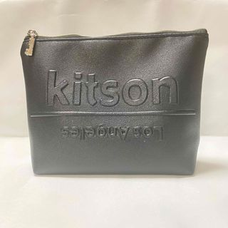 kitson コスメポーチ マチ付き 黒 black(メイクボックス)