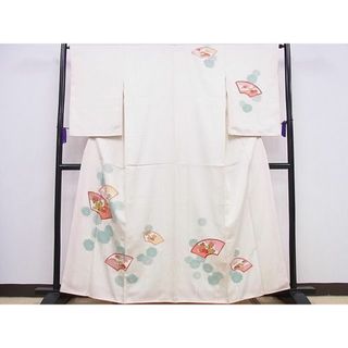 平和屋1■訪問着　駒刺繍　地紙草花文　金彩　逸品　CAAB1732ev(着物)