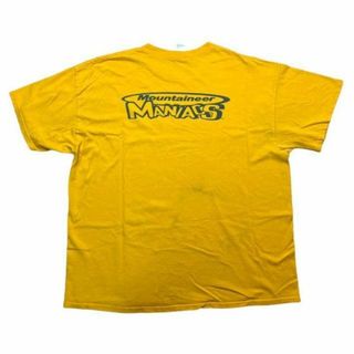 tシャツ プリント ゲーム デカロゴ 野球 XL イエロー usa アメリカ(Tシャツ/カットソー(半袖/袖なし))