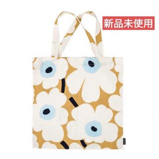 マリメッコ(marimekko)のマリメッコmarimekko　トートバッグ　エコバッグ　ベージュ×水色(トートバッグ)