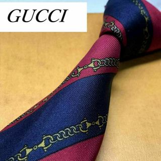 グッチ(Gucci)の★GUCCI グッチ★ ブランド ネクタイ シルク イタリア製 ストライプ柄(ネクタイ)