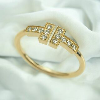 ◆TIFFANY&Co. ティファニーTワイヤーダイヤモンドリング　750YG