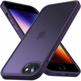 【色:パープル】Anqrp iPhone SE 用 ケース 第3/2世代 半透明