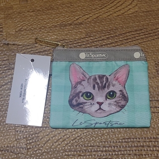猫 レスポートサック 小銭入れ コインケース カードケース