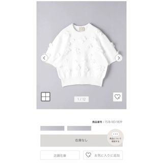 UNITED ARROWS - 完売品　ユナイテッドアローズ　3D フラワーモチーフ ショートスリーブ ニット