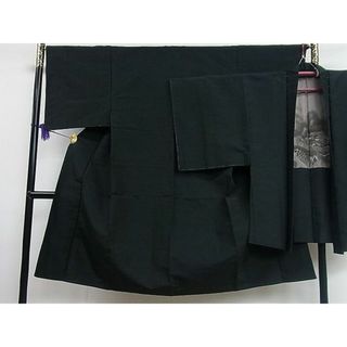 平和屋1■男性　髭紬　アンサンブル　藍鉄色　逸品　CAAB2921ut(着物)