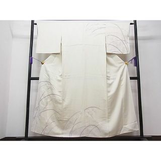 平和屋1■訪問着　駒刺繍　草花文　銀彩　逸品　CAAB5436ua(着物)