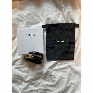 セリーヌ(celine)のスモール トリオンフ ベルト / トリヨンレザー ブラック(ベルト)