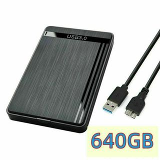 E057 640GB USB3.0 外付け HDD TV録画対応(PC周辺機器)